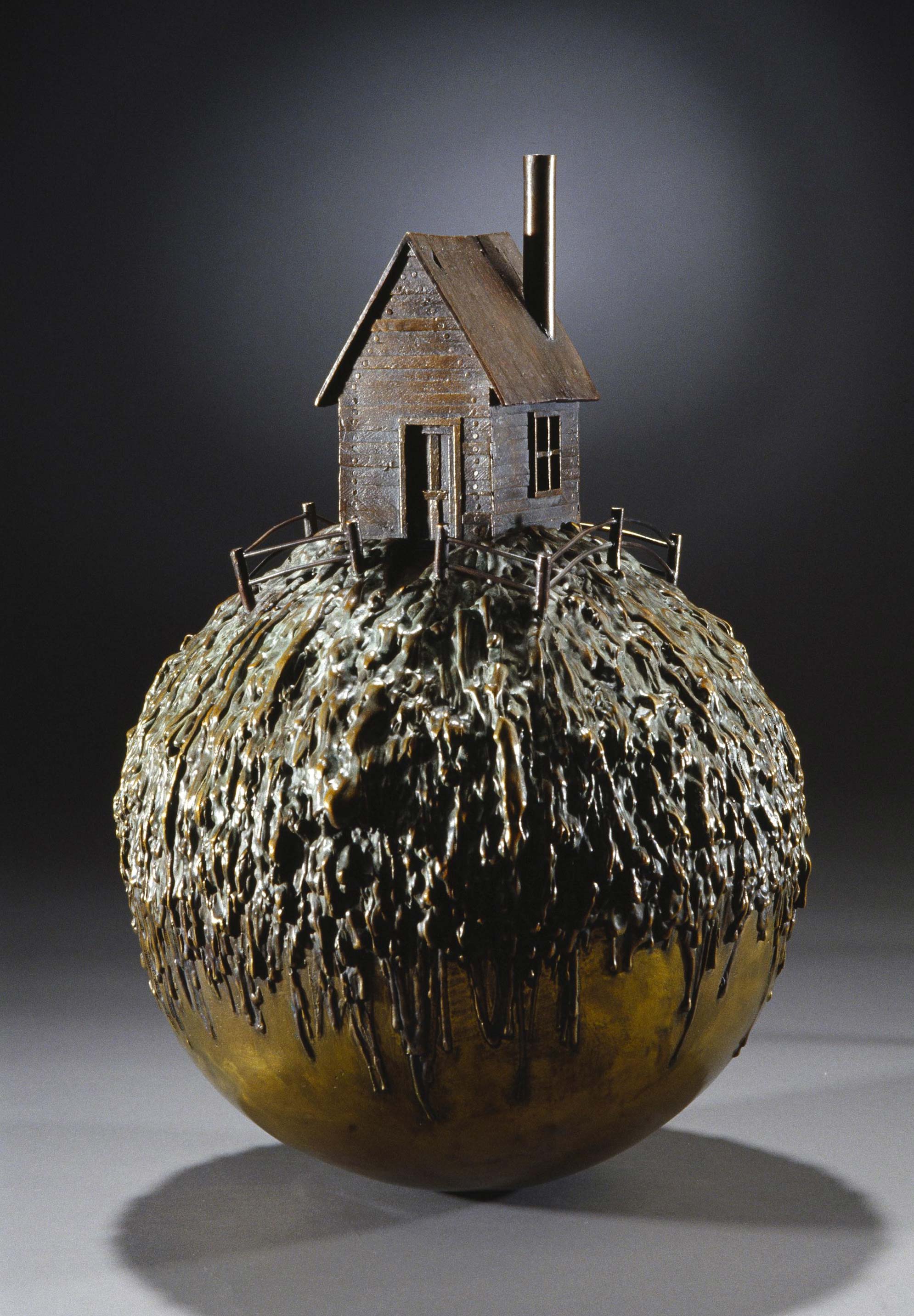 Bronze sculpture, "House With A Good View" by Henry Loustau